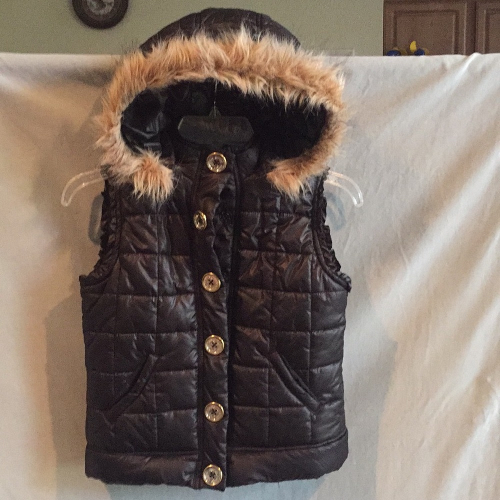 Justice Gorls Puffer Vest W/ Hood